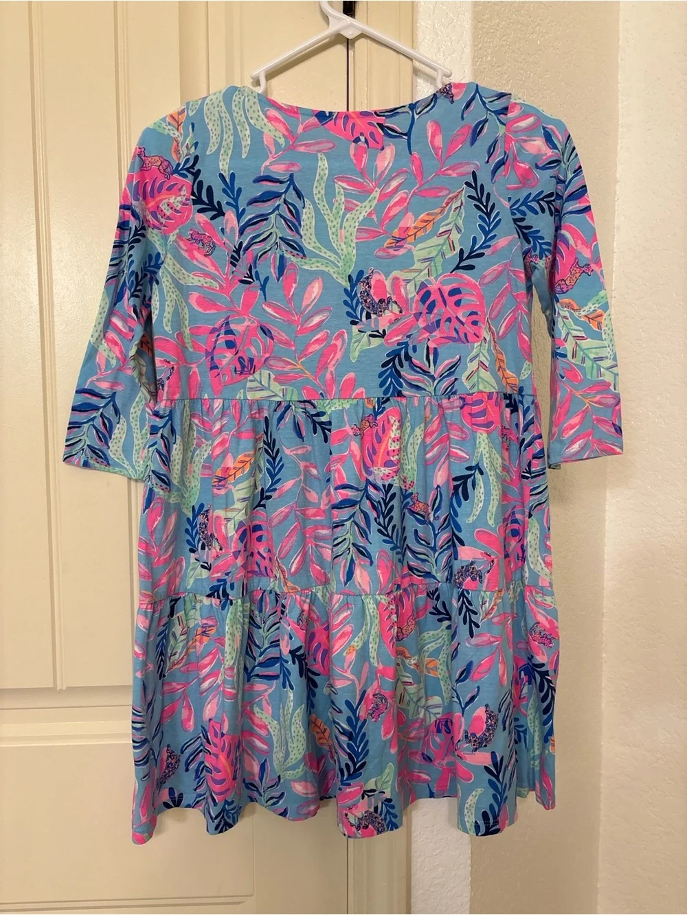 Lilly Pulitzer Geanna Swing Dress Girls XL 12-14 Porto Blue You’ve Been Spotted
